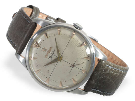 Armbanduhr: große Omega in Stahl mit seltenem "Honeycomb-Sec… - Foto 1