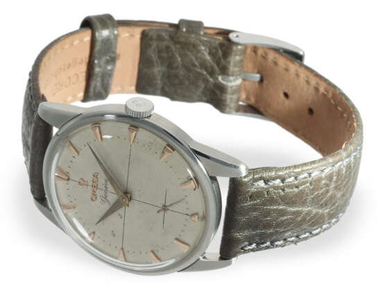 Armbanduhr: große Omega in Stahl mit seltenem "Honeycomb-Sec… - Foto 3