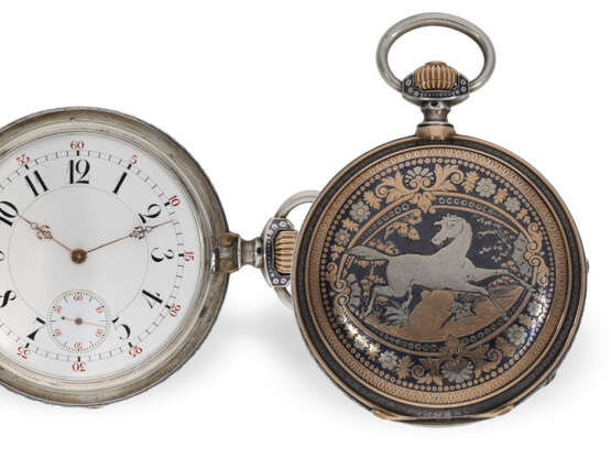 Taschenuhr: schweres Genfer Ankerchronometer mit Prunkgehäus… - Foto 1