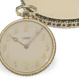 Pocket watch: attractive gold/enamel dress watch by Gübelin,… - фото 1