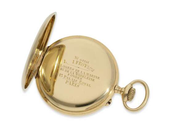 Taschenuhr: hochfeines französisches Ankerchronometer, L. Le… - Foto 4