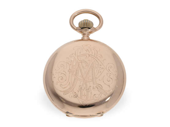 Pocket watch: pink gold hunting case watch, high quality Anke… - photo 6