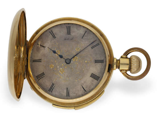 Pocket watch: early gold hunting case watch with repeater, pr… - photo 1