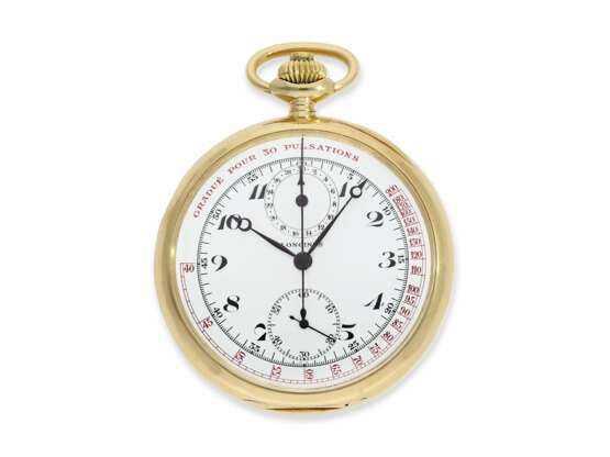 Pocket watch: fine 18K gold doctor's chronograph, Longines, c… - photo 1