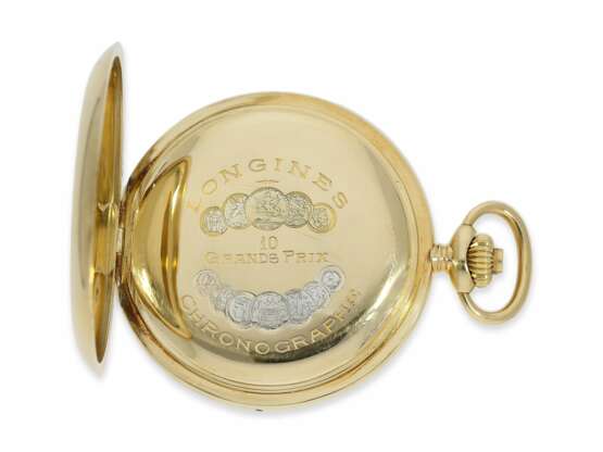 Pocket watch: fine 18K gold doctor's chronograph, Longines, c… - photo 3