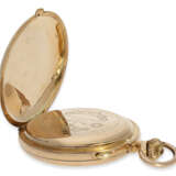 Taschenuhr: imposante Goldsavonnette mit Repetition und Chro… - Foto 5