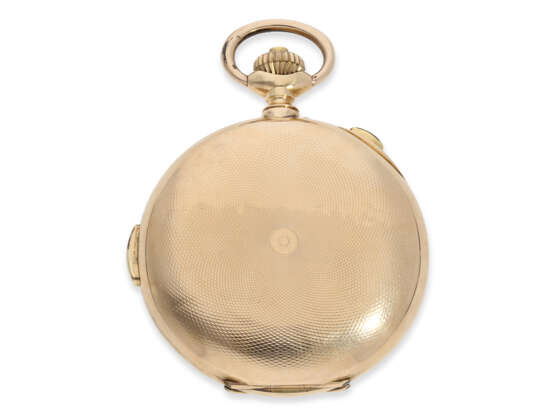 Pocket watch: impressive gold hunting case watch with repeate… - фото 7