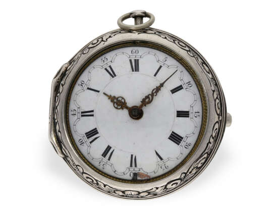 Pocket watch: large, early pocket watch with unique relief ca… - фото 2
