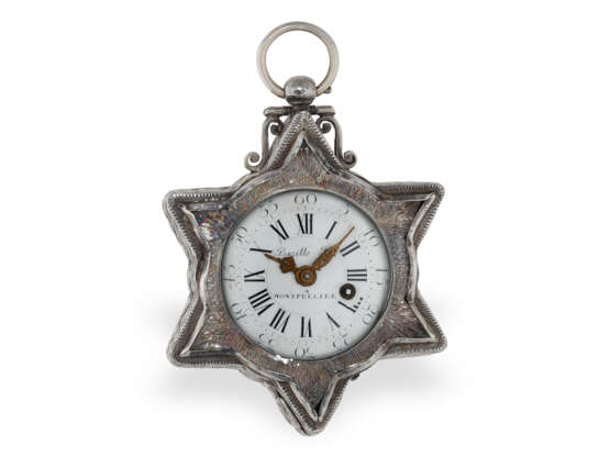 Pocket watch: extremely rare rock crystal form watch "Star" B… - photo 1