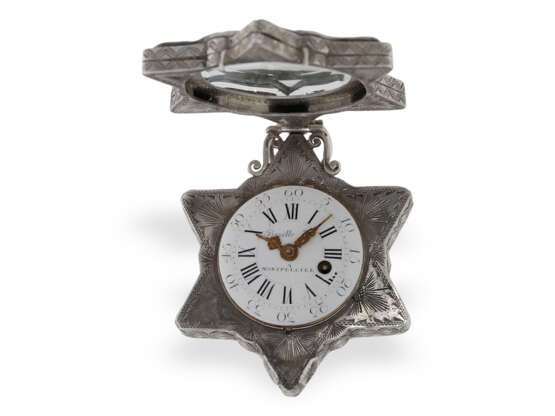 Pocket watch: extremely rare rock crystal form watch "Star" B… - фото 2