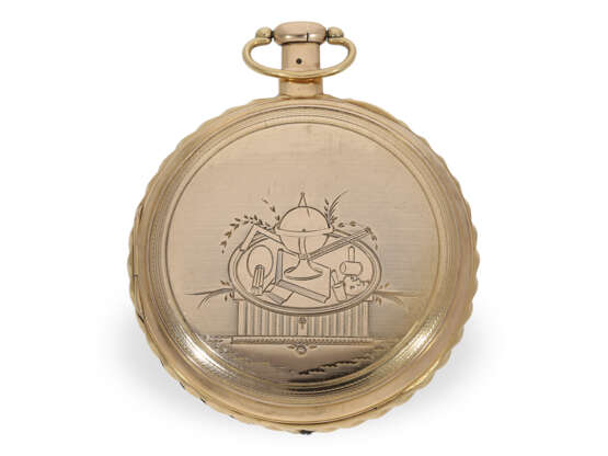 Pocket watch: exceptionally large skeletonised cylinder watch… - фото 4