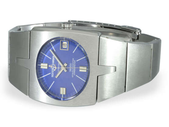 Wristwatch: rare Ulysse Nardin Chronometer 36000 "Blue Dial",… - photo 3