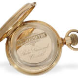 Pocket watch: heavy gold hunting case with chronometer escape… - фото 3