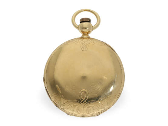 Pocket watch: heavy gold hunting case watch with chronometer… - photo 8