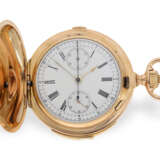 Pocket watch: especially heavy, pink gold hunting case watch… - photo 1