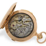 Pocket watch: especially heavy, pink gold hunting case watch… - фото 2