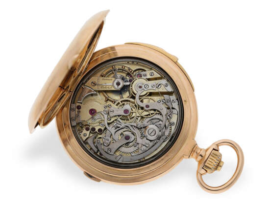 Pocket watch: especially heavy, pink gold hunting case watch… - photo 2