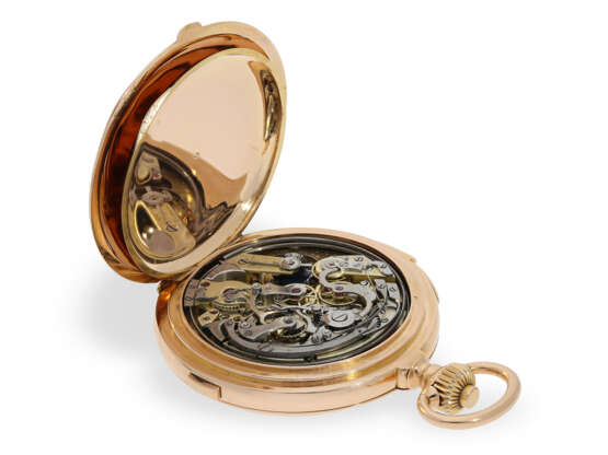Pocket watch: especially heavy, pink gold hunting case watch… - фото 4