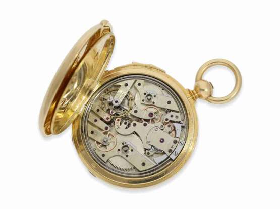 Pocket watch: early gold hunting case repeater with seconde m… - фото 2