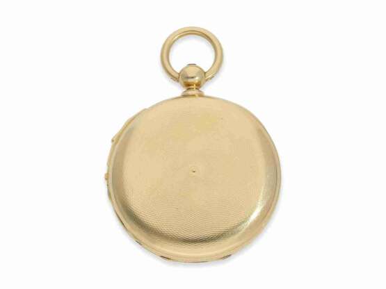 Pocket watch: early gold hunting case repeater with seconde m… - photo 5