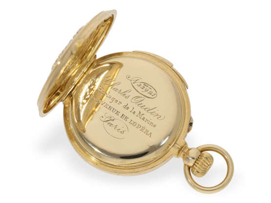 Pocket watch: exquisite lady's hunting case watch with repeat… - фото 3