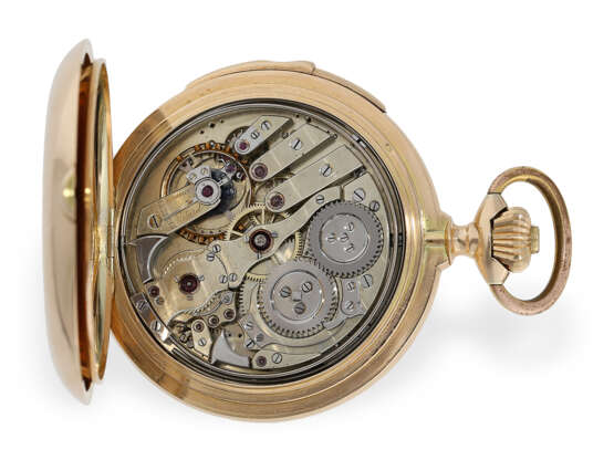 Pocket watch: heavy gold hunting case watch with minute repea… - фото 2
