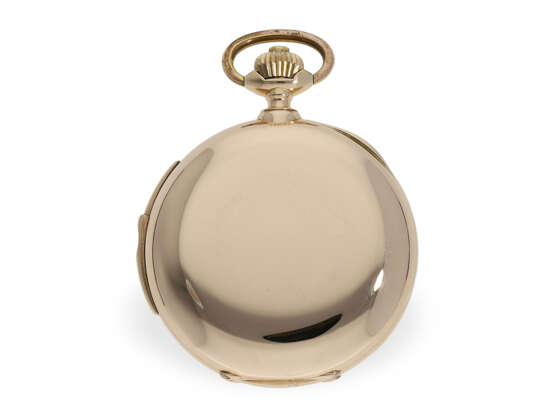 Pocket watch: heavy gold hunting case watch with minute repea… - фото 7