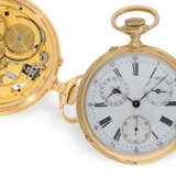 Pocket watch: extremely rare Ankerchronometer with calendar,… - фото 1