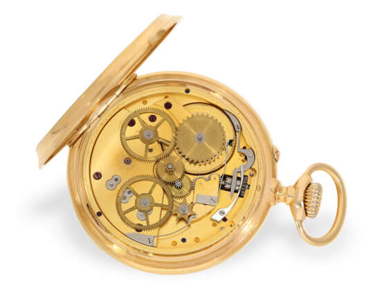 Taschenuhr: extrem seltenes Ankerchronometer mit Kalender, s… - Foto 2