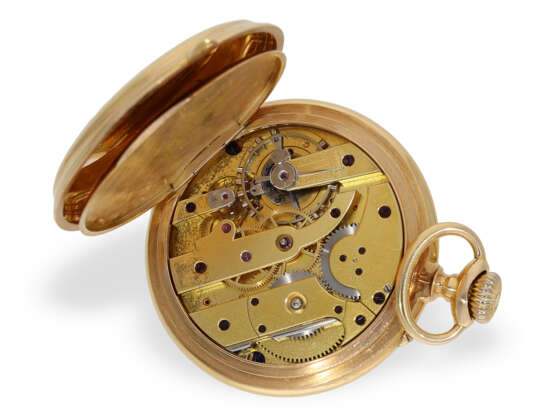 Taschenuhr: extrem seltenes Ankerchronometer mit Kalender, s… - Foto 3
