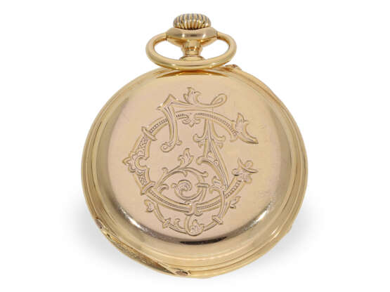 Taschenuhr: extrem seltenes Ankerchronometer mit Kalender, s… - Foto 7
