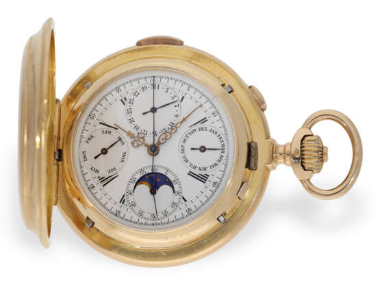 Pocket watch: impressive astronomical hunting case watch with… - фото 1