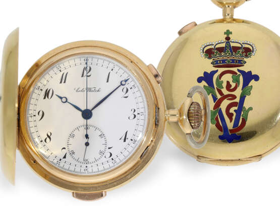 Pocket watch: historically important gold hunting case watch,… - фото 1