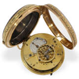 Pocket watch: extremely fine gold/enamel verge watch with pea… - photo 3
