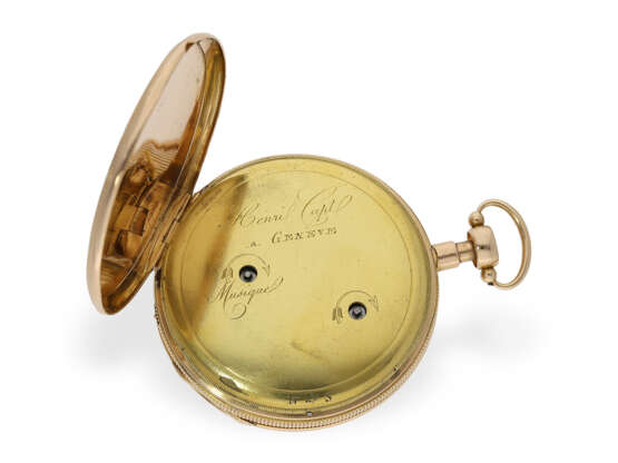 Pocket watch: very fine Henry Capt Geneve with musical moveme… - photo 3