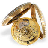 Pocket watch: exquisite gold/enamel verge watch with repeater… - photo 3