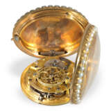 Pocket watch: exquisite gold/enamel verge watch with repeater… - photo 4