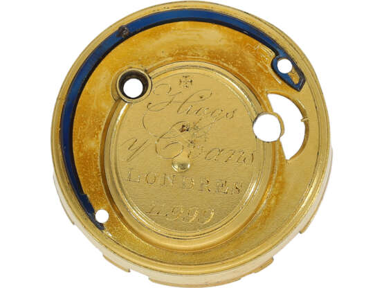 Taschenuhr: bedeutende und museale Gold/Emaille Spindeluhr m… - Foto 10