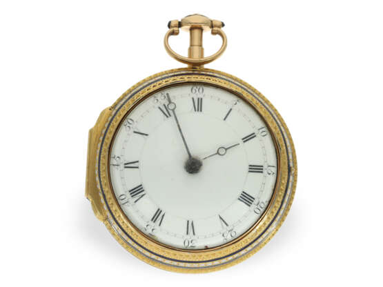 Pocket watch: very valuable English cylinder watch with ename… - photo 2
