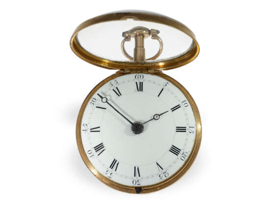 Pocket watch: very valuable English cylinder watch with ename… - фото 6