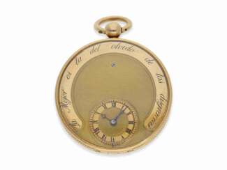 Pocket watch: very fine gold/enamel lepine, type "Médaillon à…