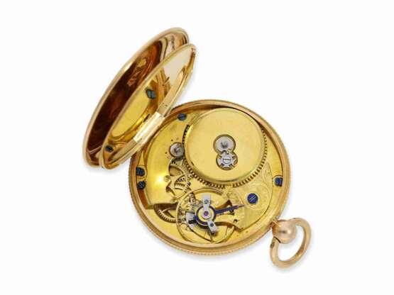 Pocket watch: very fine gold/enamel lepine, type "Médaillon à… - photo 2