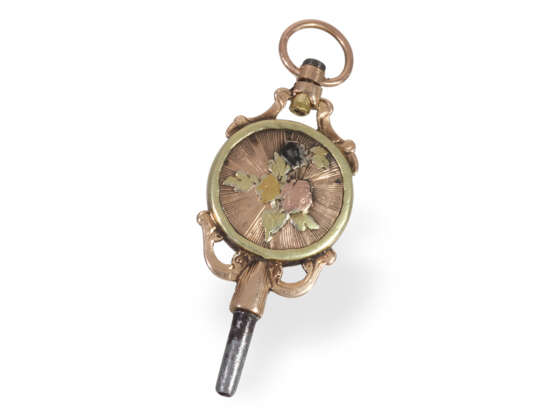 Uhrenschlüssel: extrem rarer Louis XVI Goldschlüssel mit Kal… - Foto 2
