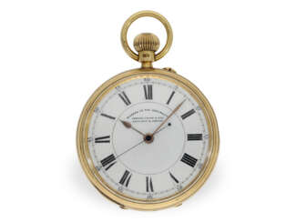 Pocket watch: heavy English deck chronometer with centre seco…