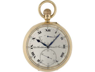Taschenuhr: bedeutendes goldenes Beobachtungschronometer, Ch…