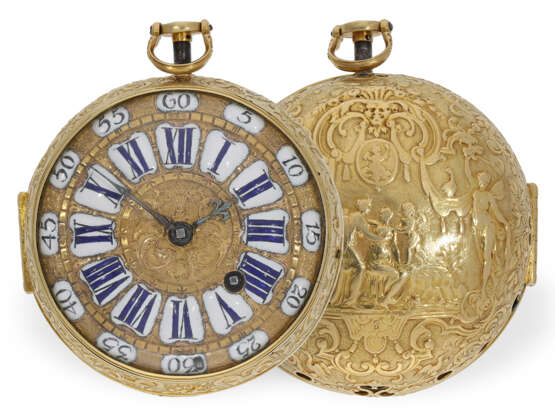Pocket watch: rarity, gold Oignon with repeater, royal watchm… - фото 1