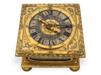 Table clock: museum-quality, extremely early horizontal clock…