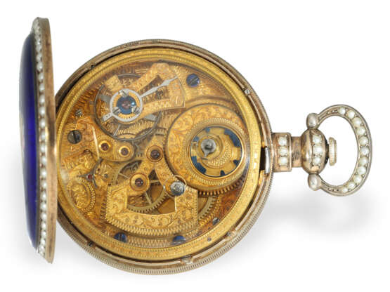A large enamel pocket watch of exceptional quality, Fleurier… - photo 3