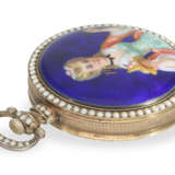 A large enamel pocket watch of exceptional quality, Fleurier… - фото 5