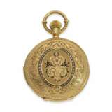 Pocket watch: extremely rare gold/enamel hunting case watch s… - photo 2